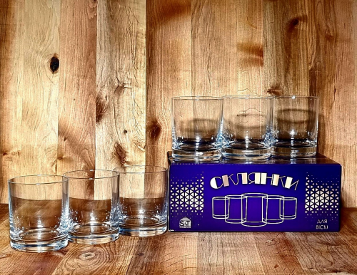 Набір стаканів скло (6шт) 300мл (віскі) №7051-22/S&T/(8) — фото товару | Канцелярський Сад