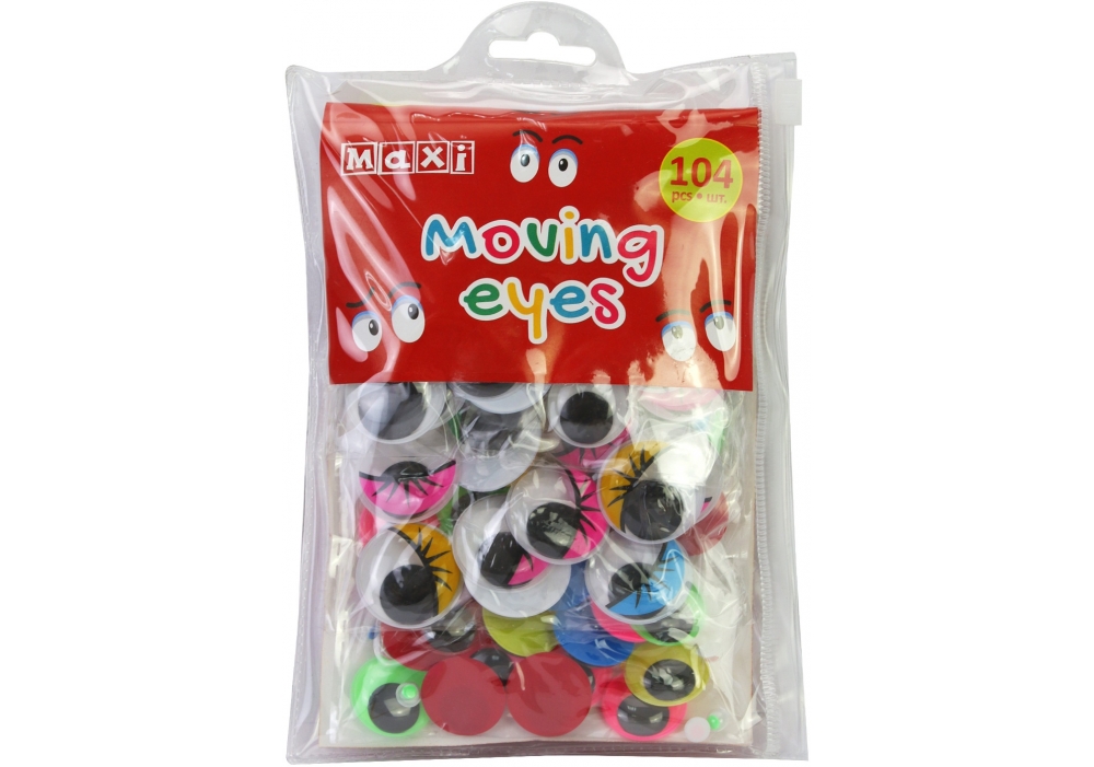 Оченята рухливі "Maxi" 104шт №MX62754(12) — фото товару | Канцелярський Сад