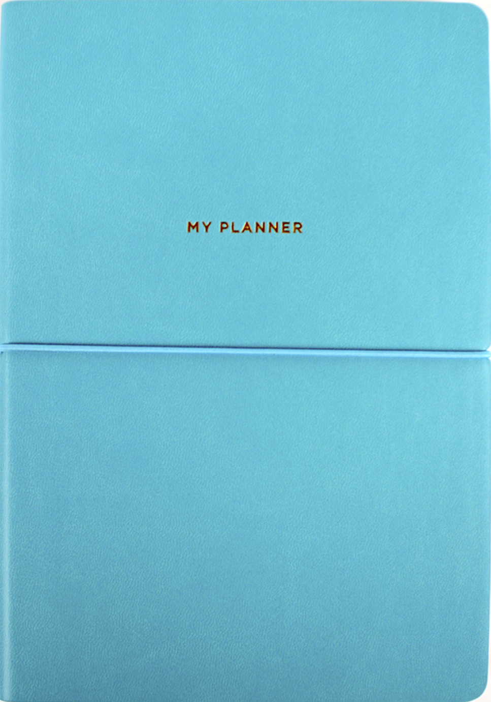 Планер А5 208арк. недат лін. крем.блок,еко шкіра обкл.,лазуровий №A5-7104/Школярик/(12) — купити | Канцелярський Сад