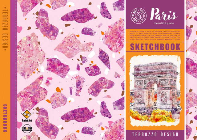 Скетчбук 36/100 А5 б/лін. мат.лам. №7БЦ/БК293/3/21519/Мандарин/(10) — фото товару | Канцелярський Сад