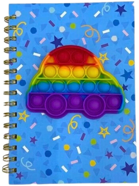 Блокнот пруж. бок. А5 80арк. "Автомобіль. Pop it" №3201-5(45)(90) — фото товару | Канцелярський Сад