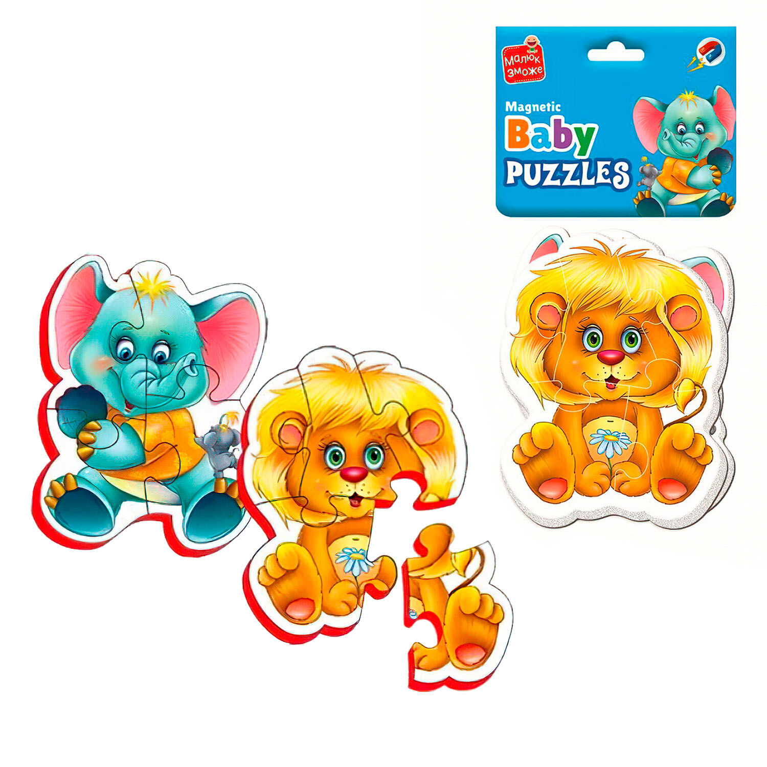 Бебі-пазли магніт. "Малюк зможе. Зоопарк" №VT3208-28(10) — фото товару | Канцелярський Сад
