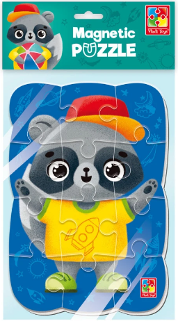 Бебі-пазли максі на магніті "Єнот" А5 №VT3205-91 — фото товару | Канцелярський Сад