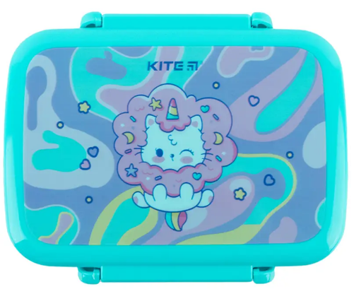 Ланч бокс пласт. "Kite" 420мл Rainbow Catcorn №K24-160-2(12) — фото товару | Канцелярський Сад