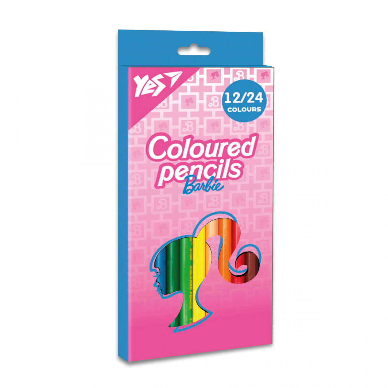 Олівці кольор. 24 кольор./12шт "Yes" №290747 Barbie рожевий(12)(240) — фото товару | Канцелярський Сад
