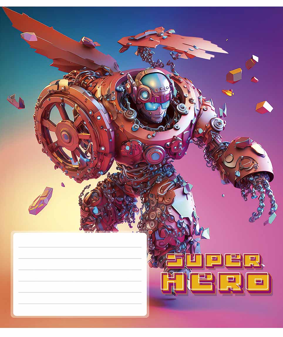 Зошит 12арк. кліт. Star "Super hero" ВД-лак №012-3298K(30)(360) — фото товару | Канцелярський Сад