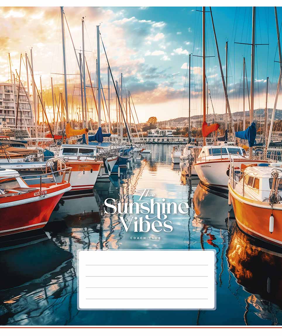 Зошит 36арк. лін. Школярик "Sunshine vibes" ВД-лак №036-3319L(20)(120) — фото товару | Канцелярський Сад