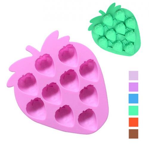 Форма для льоду/шоколаду/мастики силікон"Полуничка"10шт,19х15,5х2см №MH-3417/Stenson/(240) — фото товару | Канцелярський Сад
