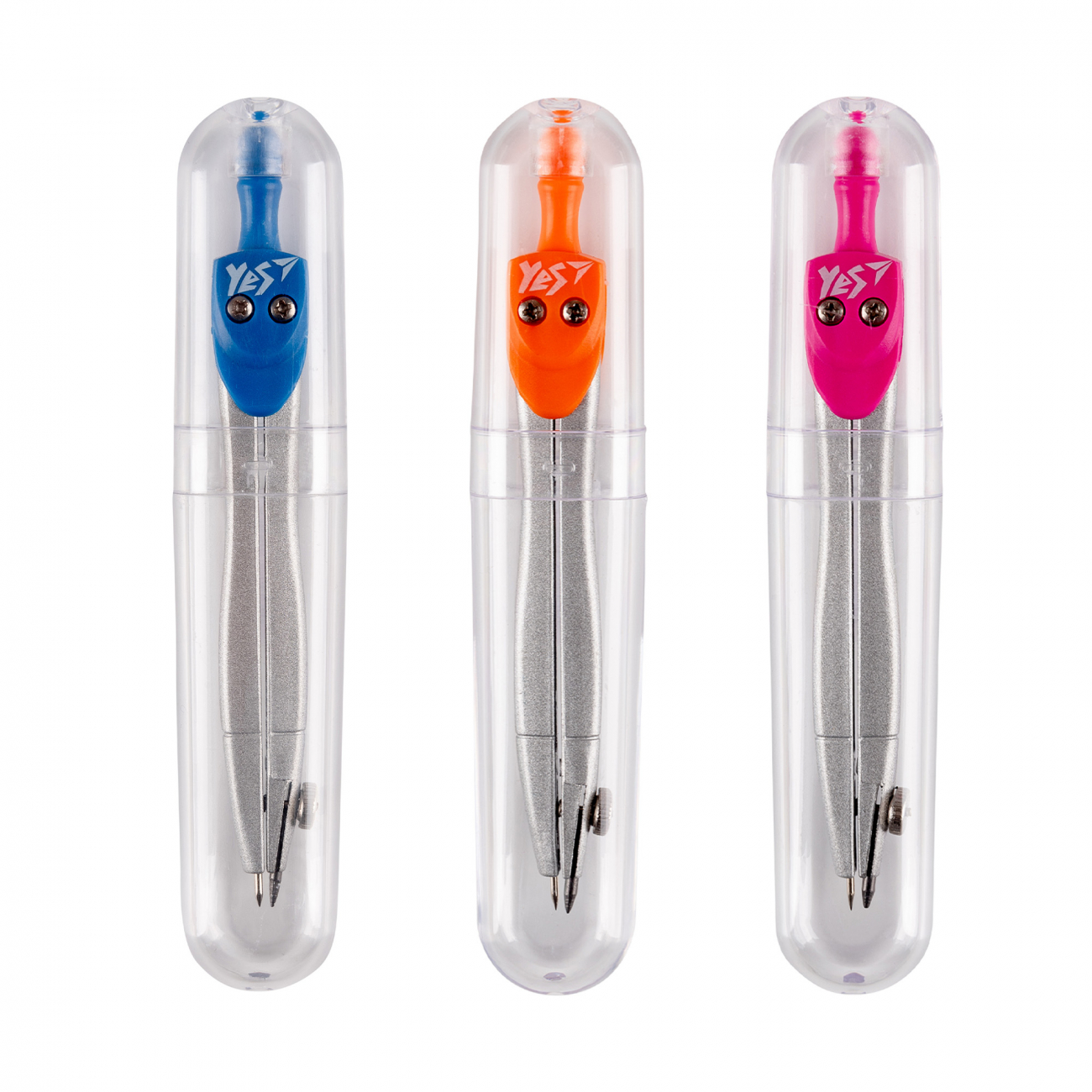 Циркуль "Yes" у пластиковому футлярі №220090(12)(84) — фото товару | Канцелярський Сад