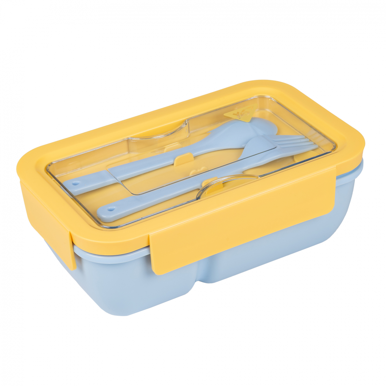 Ланч бокс пласт. "Yes" 850мл Fusion,з приладдям, жовто-блакитний №708168(25)(50) — фото товару | Канцелярський Сад