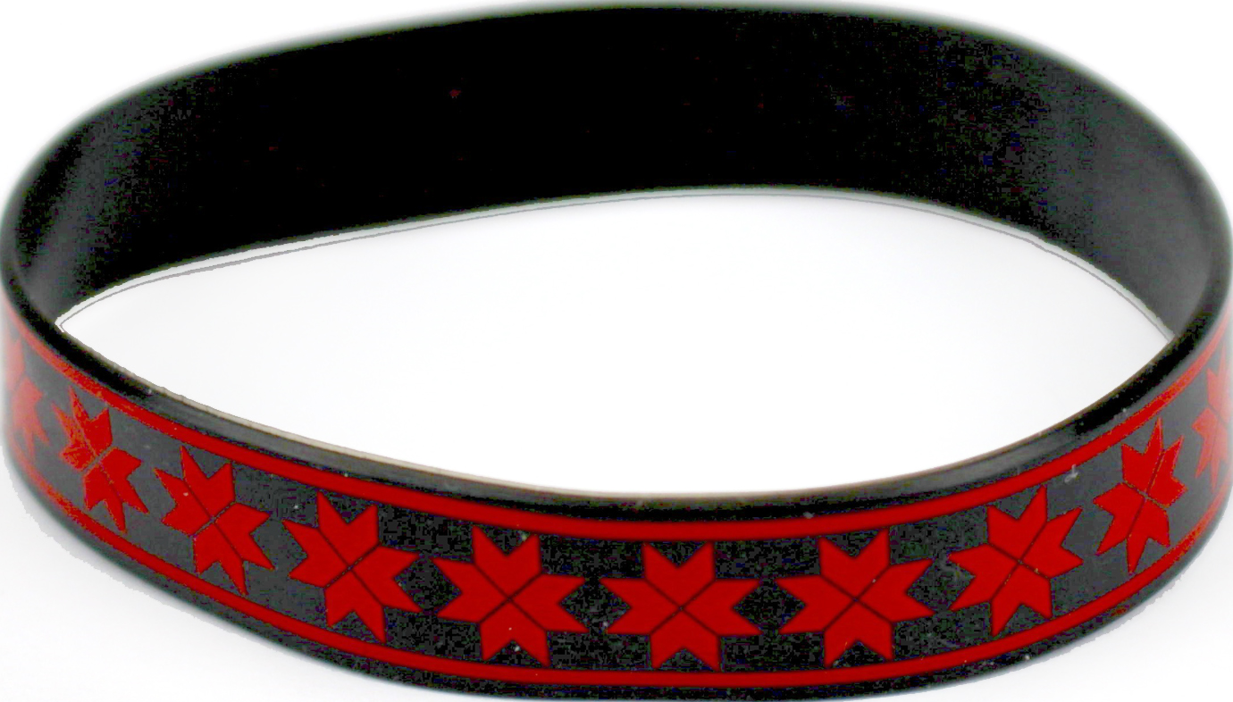 Браслет силіконовий "Вишиванка" чорний №783011(50)(500) — купити | Канцелярський Сад