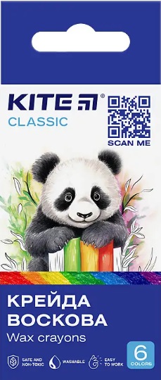 Крейда воск. "Kite" №K-1076 6кольор. Classic(24) — купити | Канцелярський Сад