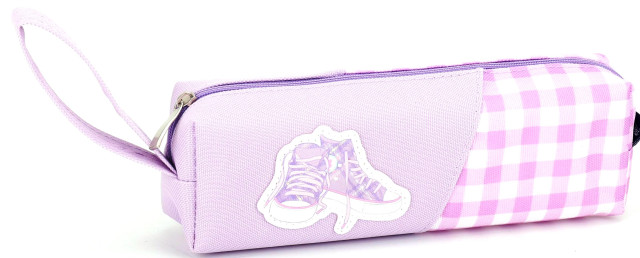 Пенал 1від., б/н,на блиск. фіолетовий №YM9556/Мандарин/(48) — фото товару | Канцелярський Сад