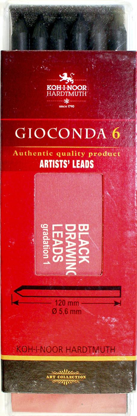Грифель "Koh-i-noor" №4345/1 5,6мм графіт натур., дуже м'який(6)(144) — купити | Канцелярський Сад