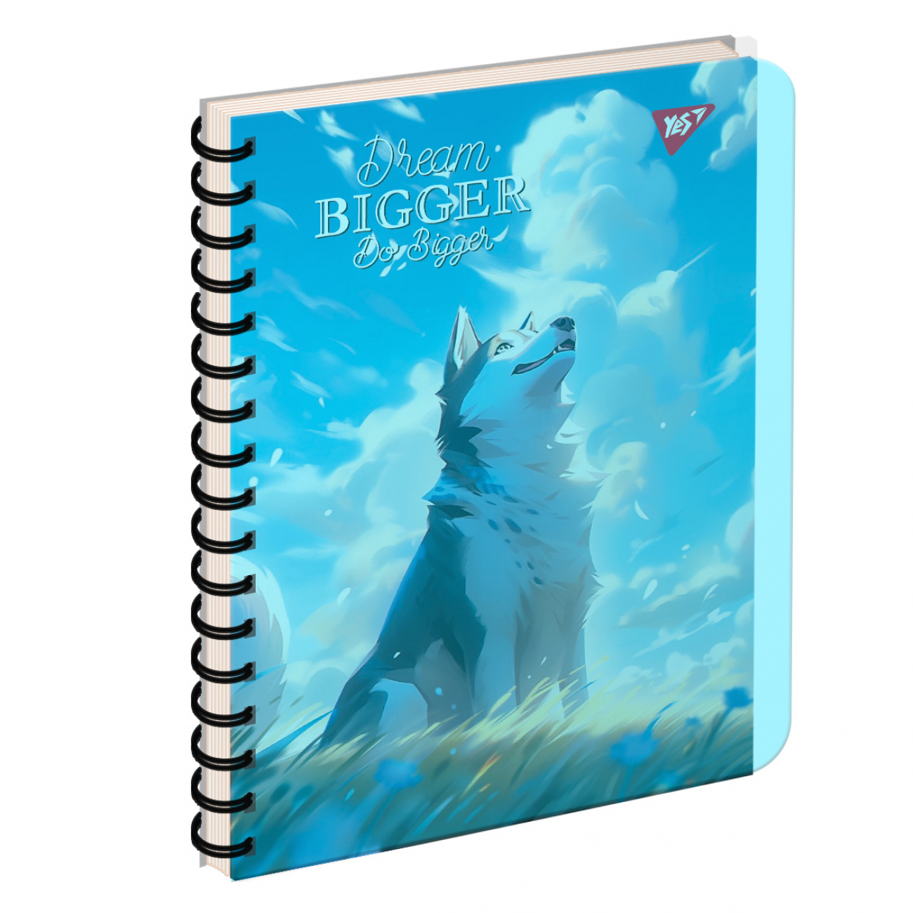 Блокнот пруж. А5 144арк. кліт. пласт. обкл. "Husky" №681973/Yes/(3)(30) — фото товару | Канцелярський Сад