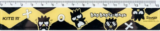 Лінійка пласт. 15см "Kite" №HK24-090-3 Bad Badtz-Maru(100) — фото товару | Канцелярський Сад