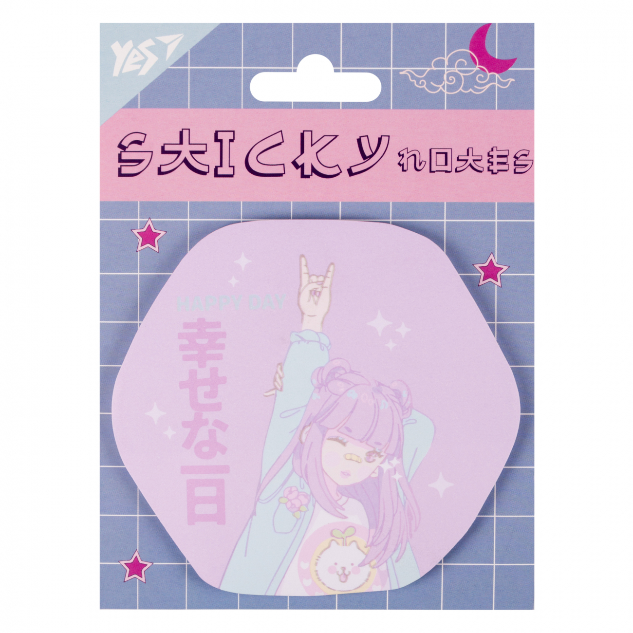 Блок/зам. липк. краєм фігурний 40арк. "Yes" Anime girl №170425(12)(144) — фото товару | Канцелярський Сад