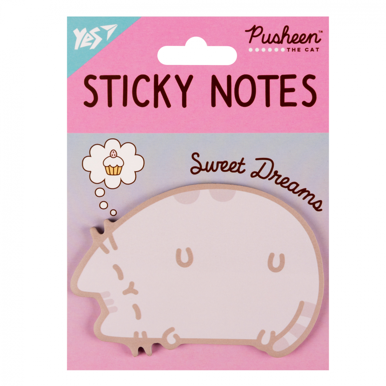 Блок/зам. липк. краєм фігурний 40арк. "Yes" Cute Pusheen №170424(12)(144) — фото товару | Канцелярський Сад