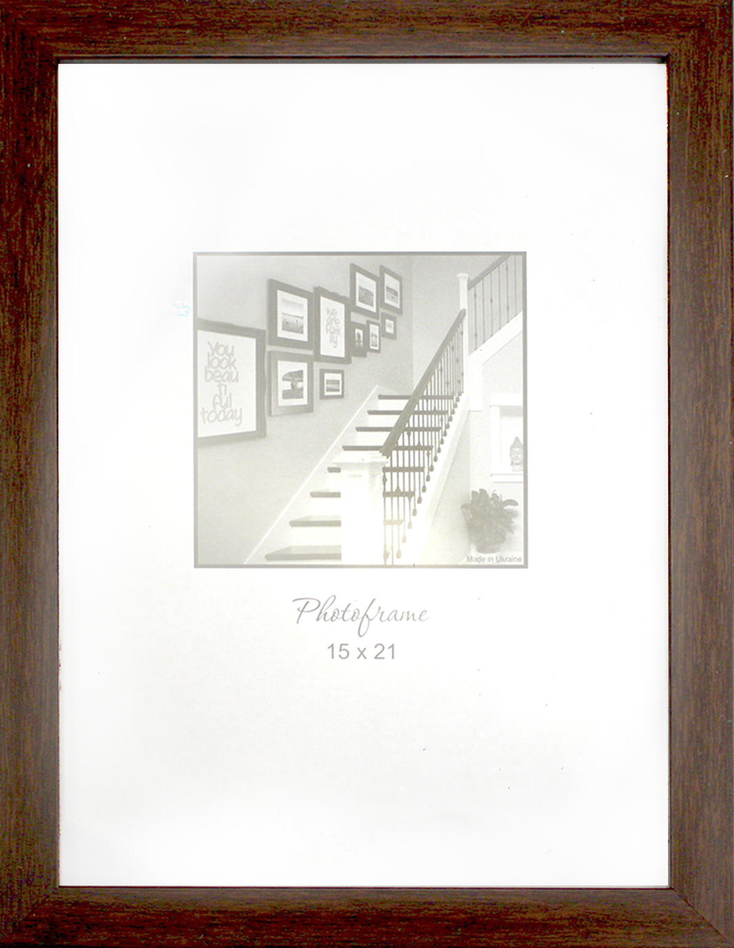 Фоторамка "DL" 15х21 №DL-33 темне дерево(24) — фото товару | Канцелярський Сад