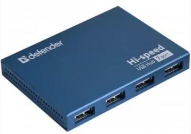 Концентратор (Hub) Defender Septima Slim 7 портів, з блоком живлення USB2.0 №83505 — купити | Канцелярський Сад