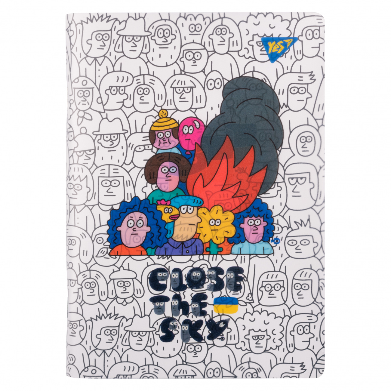 Блокнот А5 70арк. кліт. пласт. обкл. Stand with Ukraine №681858/Yes/(20)(40) — фото товару | Канцелярський Сад