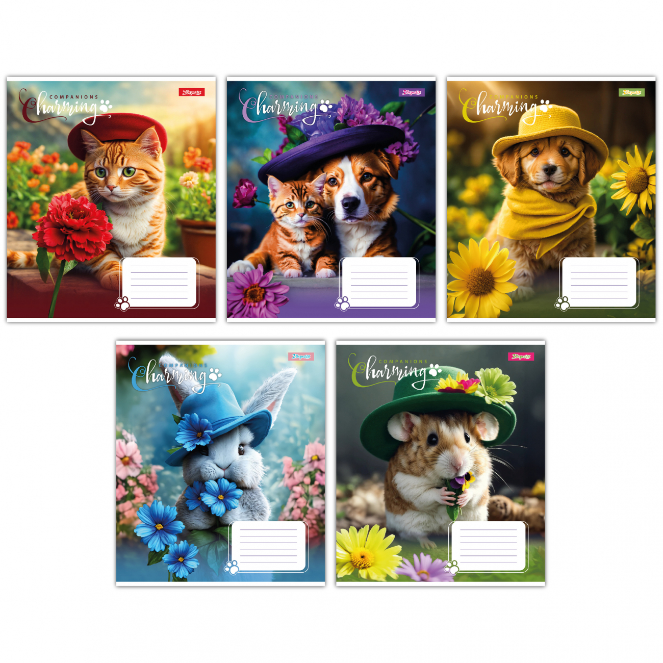 Зошит 18арк. кліт. 1В Charming companions №767236(25)(400) — фото товару | Канцелярський Сад