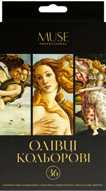 Олівці кольор. 36 кольор. "Школярик" №105M-36 Muse тригран., +точилка(4) — фото товару | Канцелярський Сад