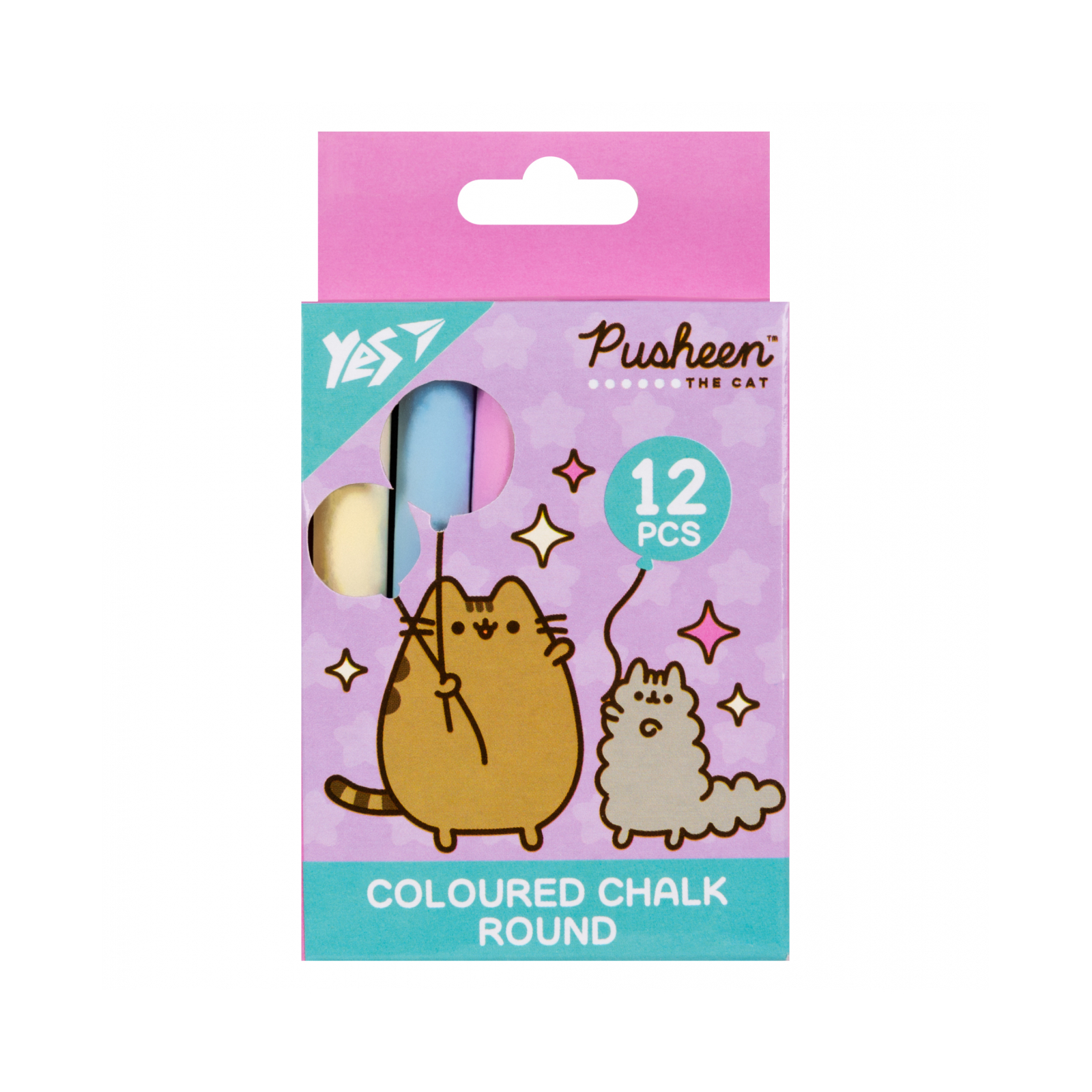 Крейда кольор. "Yes" №400515 12шт круг. Pusheen(24)(144) — купити | Канцелярський Сад
