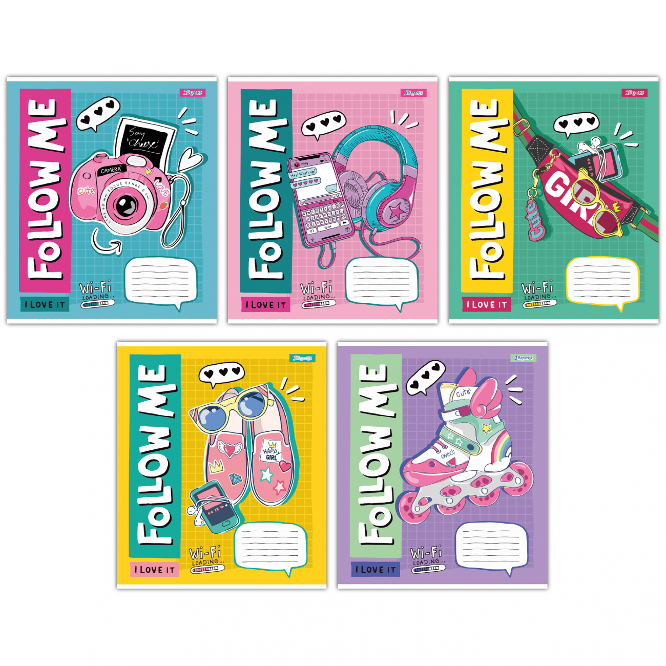 Зошит 12арк. кліт. 1В Follow me №767187(25)(500) — фото товару | Канцелярський Сад