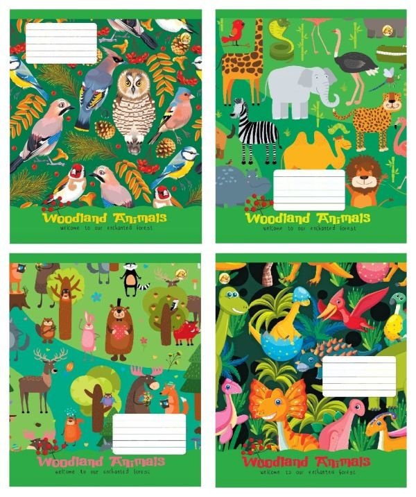 Зошит 12арк. кос.лін. /ТВ/ "Лісові друзі" №ТЕ43109(25)(600) — фото товару | Канцелярський Сад