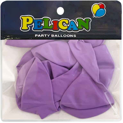 Набір кульок повітр. латексних 10"/25см макарун фіолетовий 10шт №811206/206/Pelican/(5) — фото товару | Канцелярський Сад