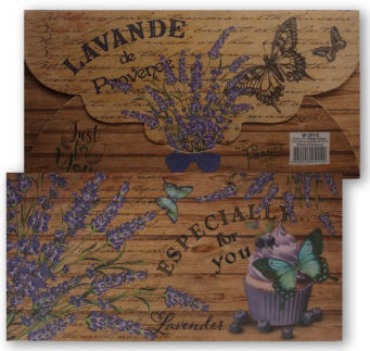 Конверт для грошей крафт "Лаванда" крафт №2814/Фоліо/(25) — фото товару | Канцелярський Сад