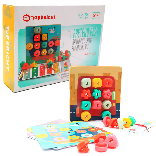 Іграшка дерев'яна Мозаїка та нанизувач №120450/Top Bright/(6) — фото товару | Канцелярський Сад