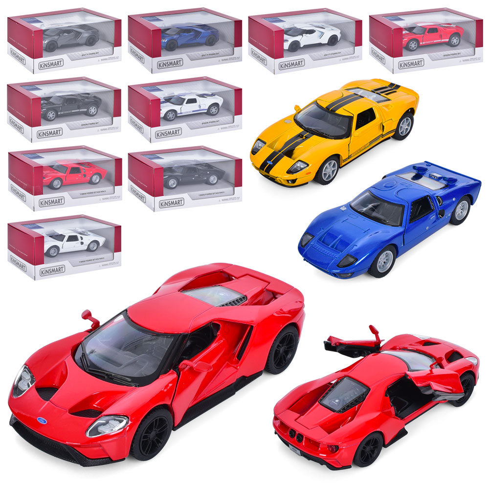 Машина інер-а метал. "Kinsmart" Ford GT40 MKII 1966,в кор-ці,16х7,5х8см №KT5450W(24) — фото товару | Канцелярський Сад