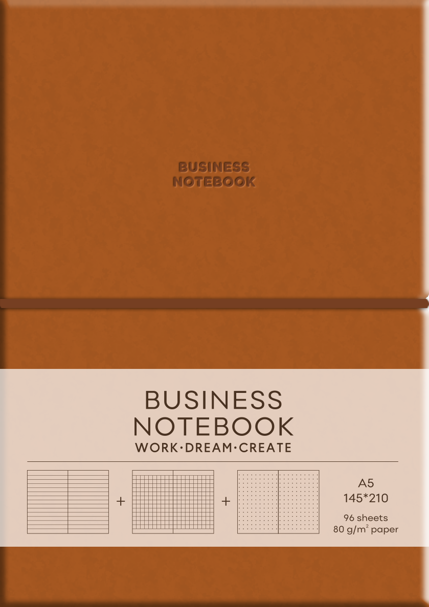Блокнот А5 96арк. лін. еко шкіра обкл. Brown №A5-7135L/Школярик/(12) — фото товару | Канцелярський Сад
