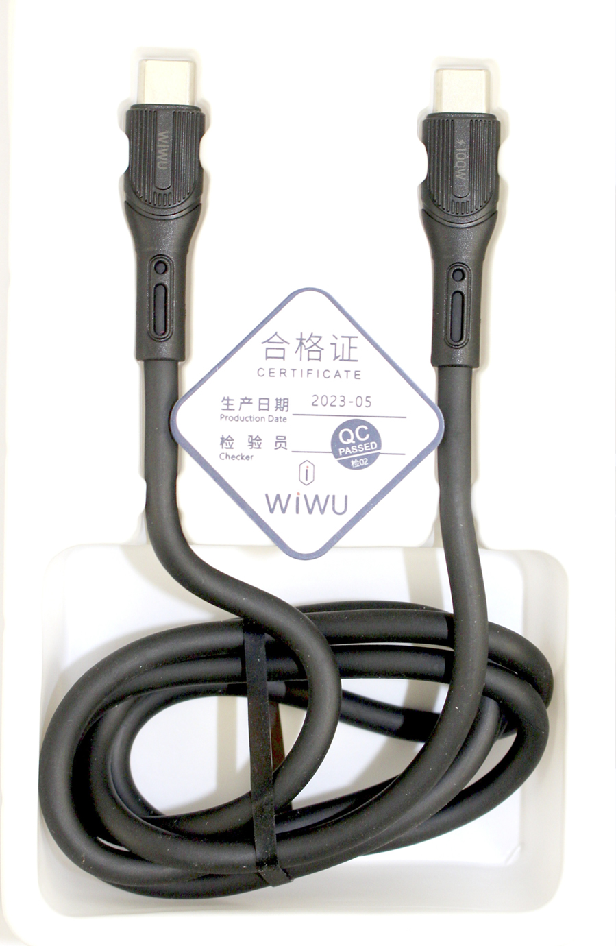 Кабель Type C > Type C Wiwu Wi-C005 C-C 100W 1м black — фото товару | Канцелярський Сад