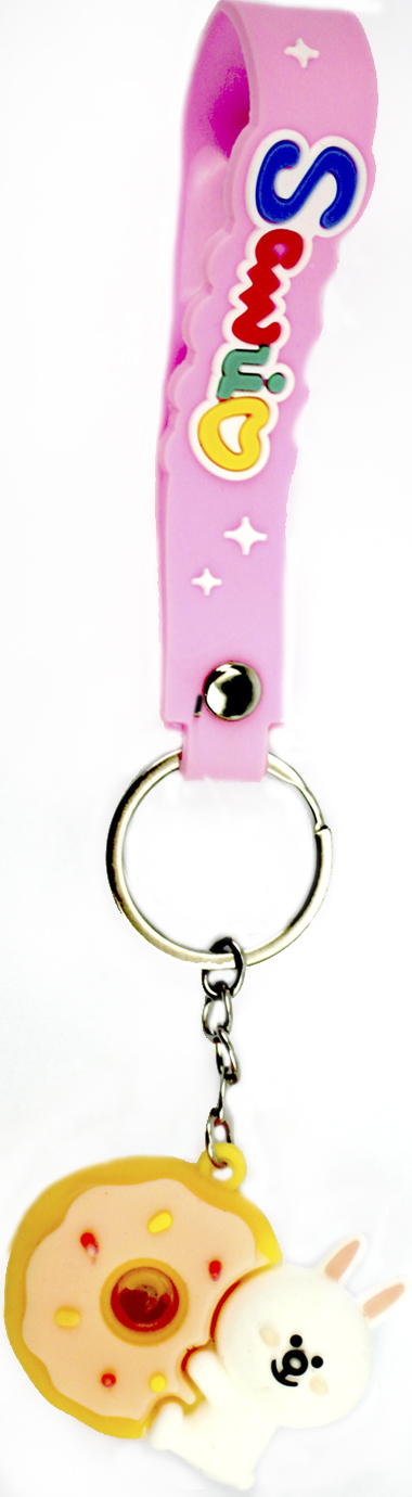 Брелок гумовий "Печиво з ведмедиком" зі стрічкою,мікс №3176(12) — фото товару | Канцелярський Сад