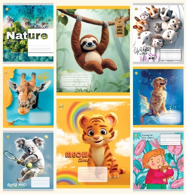 Зошит 12арк. кос.лін. /ТВ/ "Мікс 3" №ТА53106(25)(600) — фото товару | Канцелярський Сад