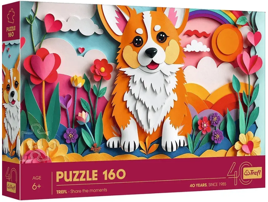 Пазли Trefl 160ел. Мистецтво з паперу: песик №40050 — фото товару | Канцелярський Сад