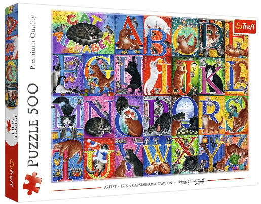 Пазли Trefl 500ел. Котяча абетка №37527(8) — фото товару | Канцелярський Сад