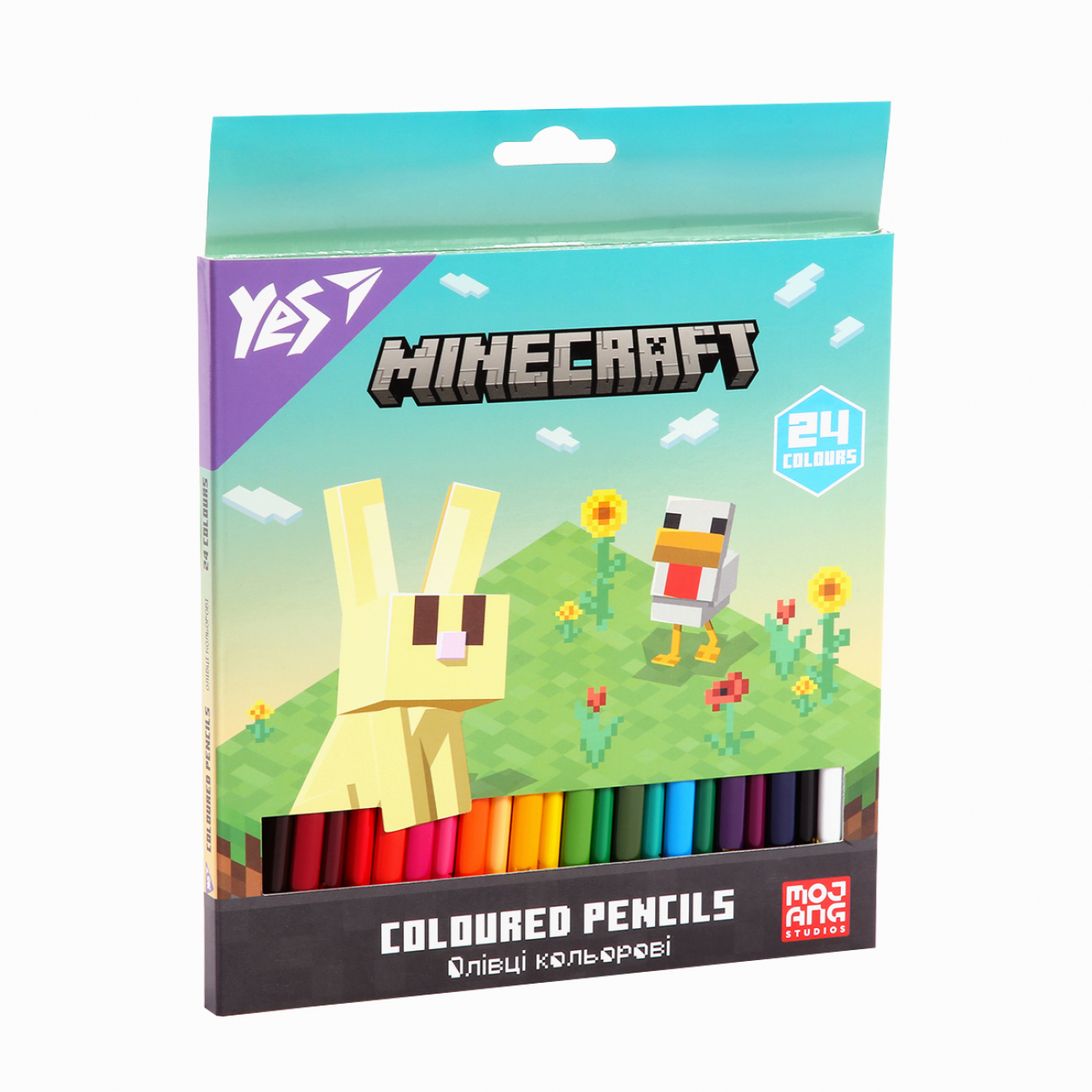 Олівці кольор. 24 кольор. "Yes" №290776 Minecraft.Spring(6)(120) — фото товару | Канцелярський Сад