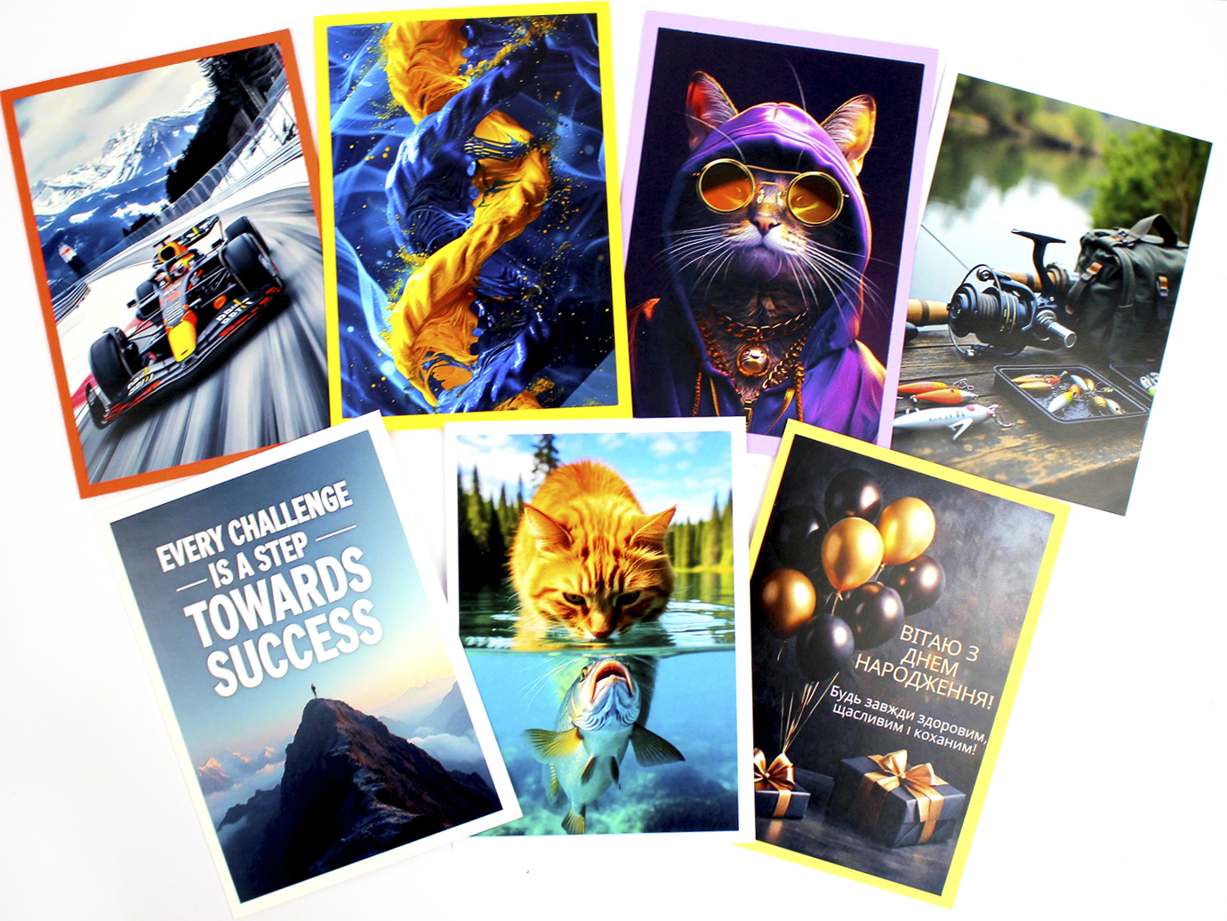 Листівка ручної роботи чоловіча 10х15см — фото товару | Канцелярський Сад