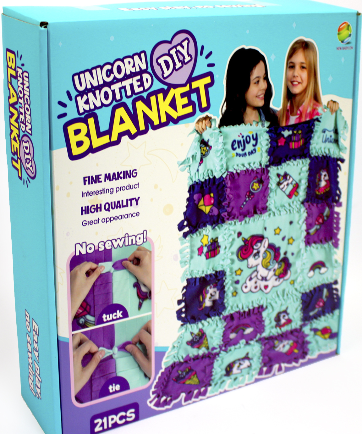 Набір для творч. дитяча ковдра 126х86см,принт єдиноріг,21дет,в кор-ці,33,5х33х7см №32588 — фото товару | Канцелярський Сад