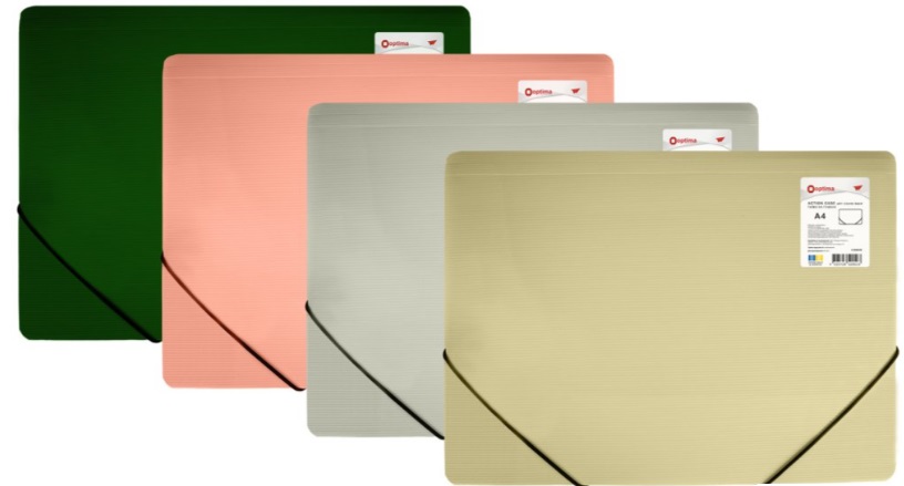 Папка "Optima" №O30699 А4 Смуга пласт. на рез. асорті(1)(20) — фото товару | Канцелярський Сад