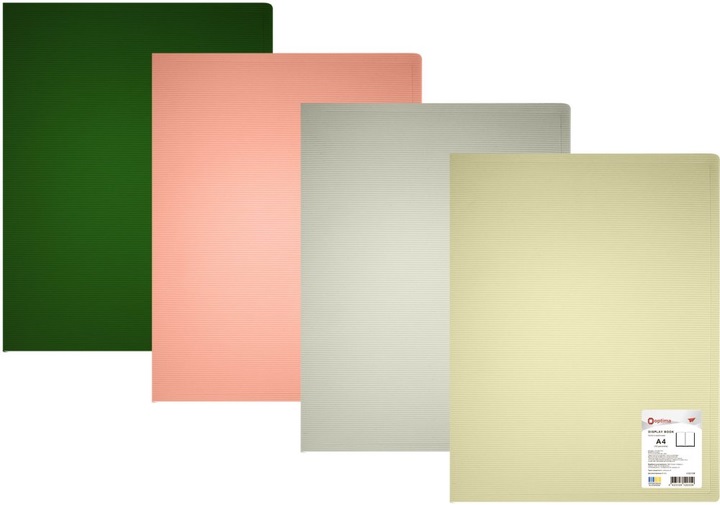 Папка "Optima" №O32141 А4 з 30ф. Смуга асорті(24) — фото товару | Канцелярський Сад