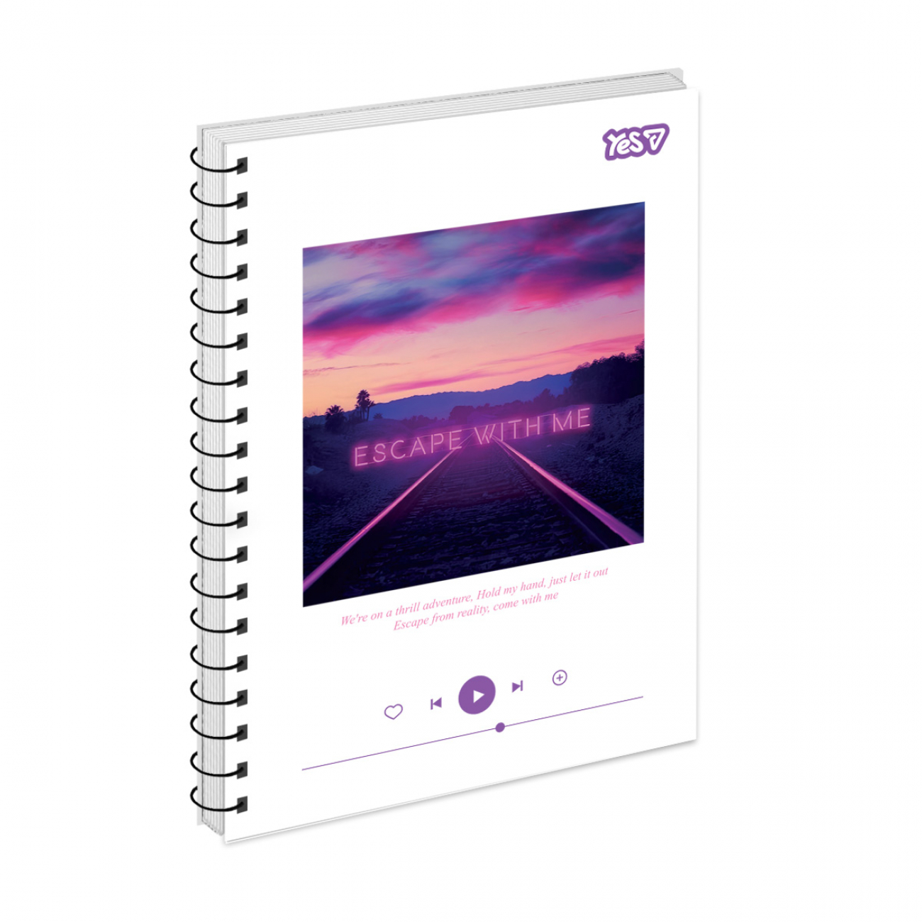 Блокнот пруж. бок А5 80арк. кліт. крафт Escape with me №152305/Yes/(60) — фото товару | Канцелярський Сад