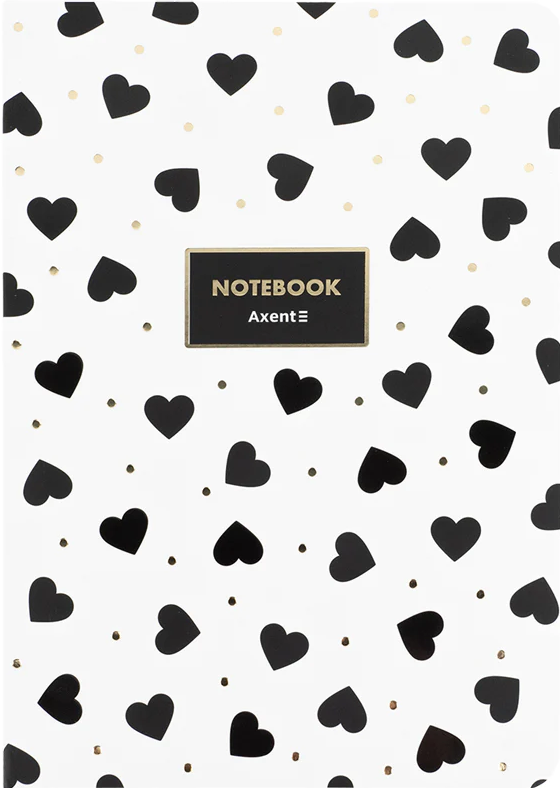 Блокнот А5 80арк. кліт. карт. Black&White №8700-26-A/Axent/(4) — фото товару | Канцелярський Сад