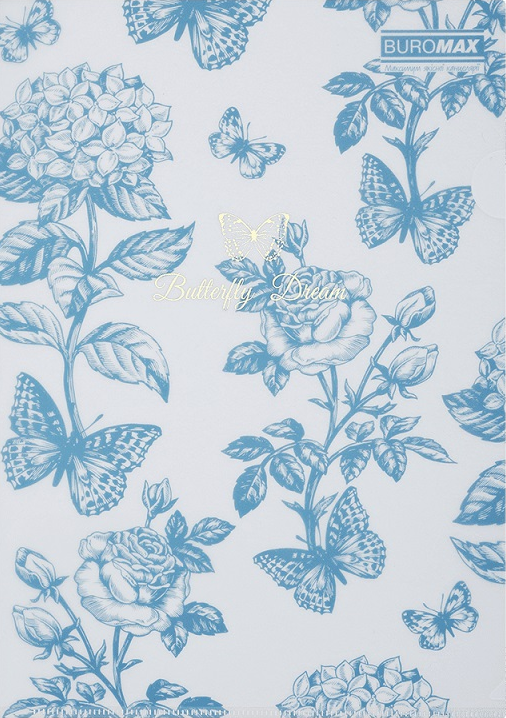 Папка-куточок "Buromax" №BM.3854-95 А4 Arabeski матов. напівпрозор.,синьо-сірий(12) — фото товару | Канцелярський Сад