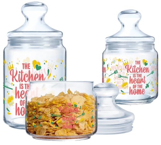 Набір банок для сип. прод. скло "Luminarc. Club Heart of Home" 3шт 0,5/0,75/1л №X1074/2601 — купити | Канцелярський Сад