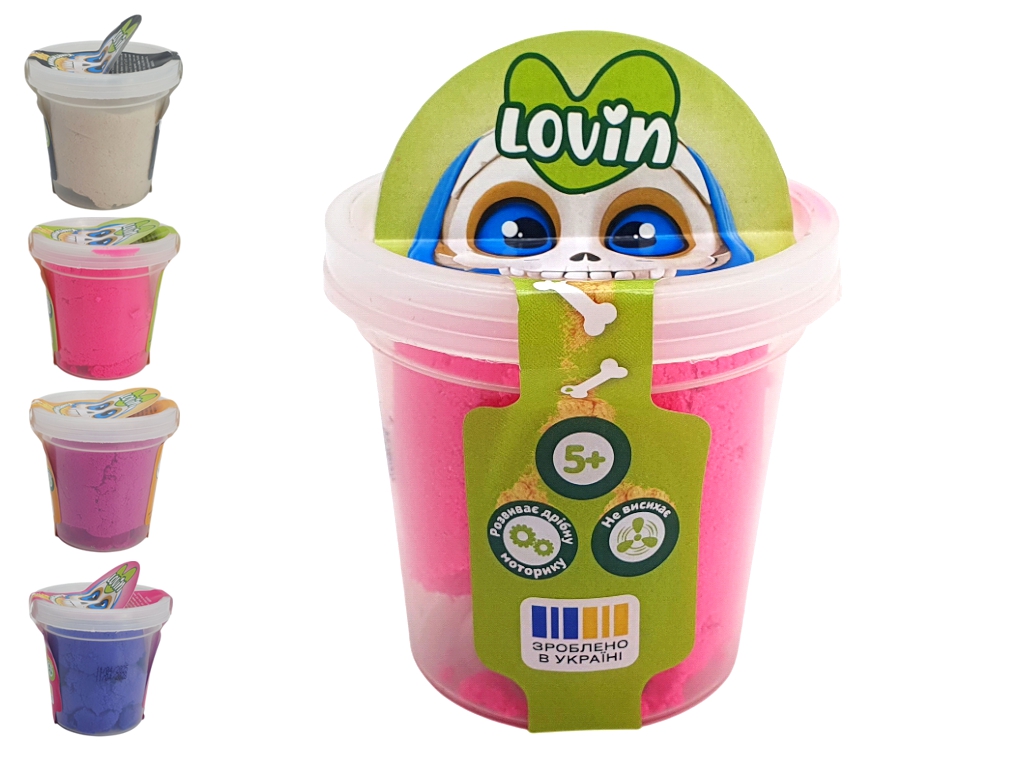 Іграшка-антистрес "Lovin" Кінетичний пісок 115г №8100012(24) — фото товару | Канцелярський Сад